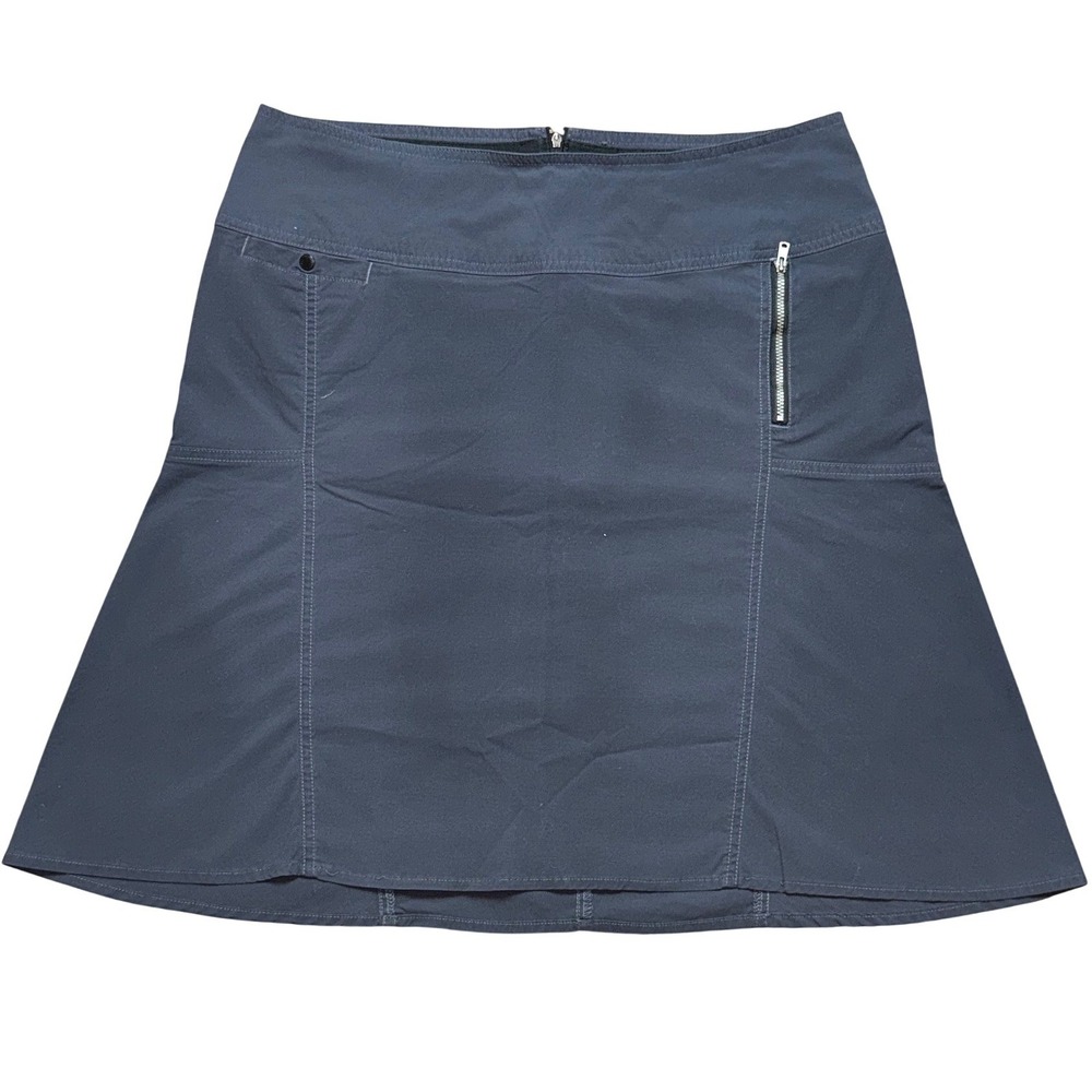 Royal‎ Robbins Womens Size 14 Charcoal Gray Stretch Nylon Hiking Travel Skirt
